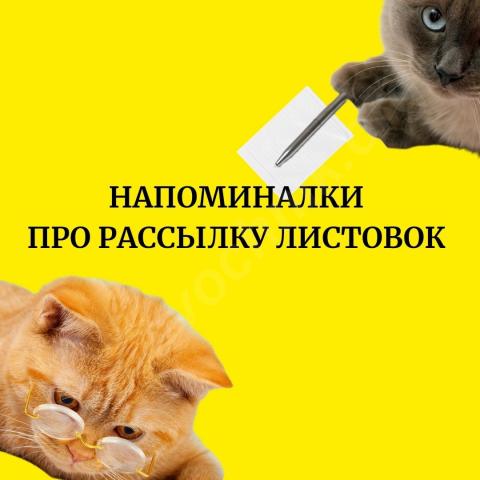 Напоминалки — про рассылку листовок!