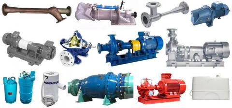Насосы, электродвигатели, вентиляторы, редукторы