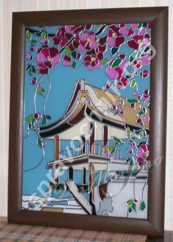 Витражная картина "Пагода"