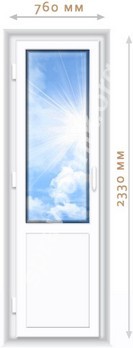 Пластиковая балконная дверь 760х2230 из профиля VEKA EUROLINE