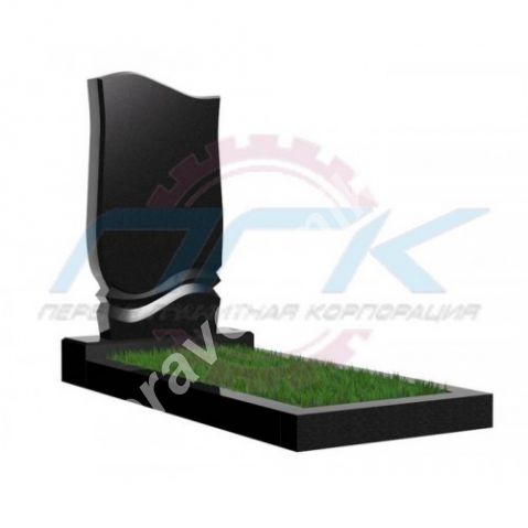 Памятник № 1 "с полированной волной у основания"