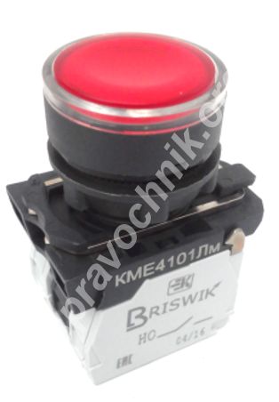 Кме 4611м -л 24/220в красный 1но+1нз цилиндр ip65 с инд, шт