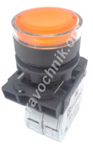 Кме 4610м -л 24/220в жёлтый 1но+0нз цилиндр ip65 с инд, шт