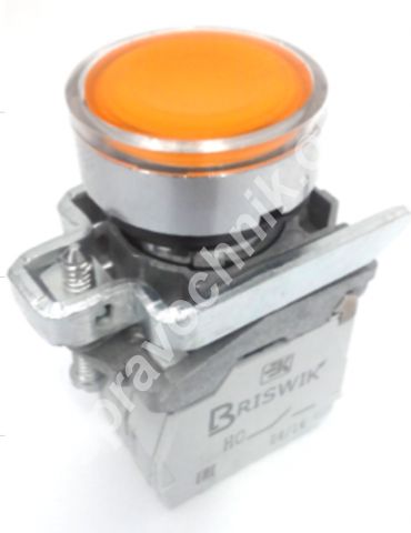 Кме 4611м -лс 24/220в желтый 1но+1нз цилиндр ip65 с инд, шт