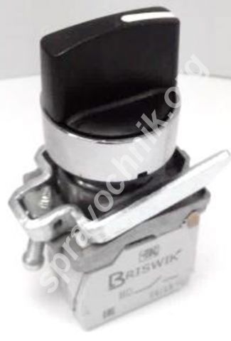 Кпе 2620 -рс черный 2но+0нз ручка с фикс 3-поз ip65, шт