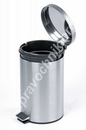 Ведро для мусора хром. с педалью 12л