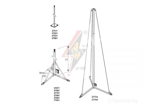 Молниезащита - основания мачт