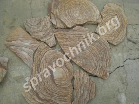 Камень шкура тигра натуральный песчаник пластушка