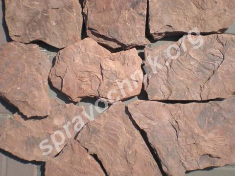 Камень природный красный дракон песчаник обожженный