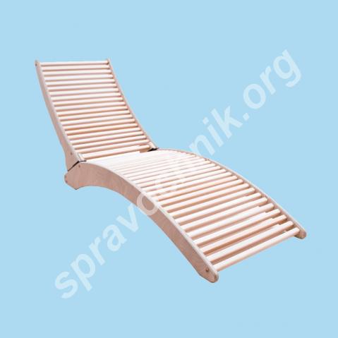 Деревянный шезлонг - лежак. Москва