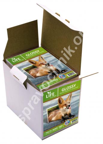 Фотобумага глянцевая односторонняя life лайт, 180г, 10x15, 600л
