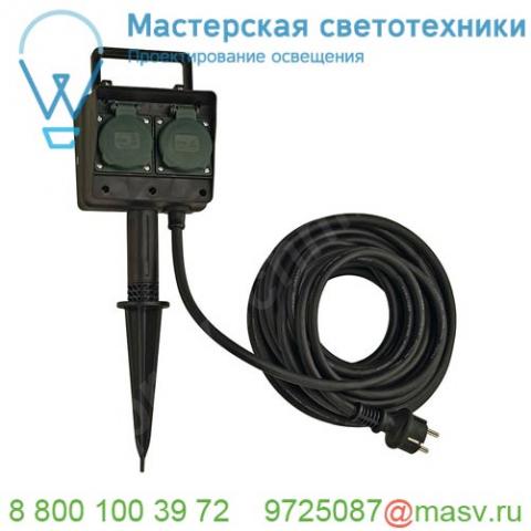227002 slv удлинитель садовый на 4 розетки, ip44, кабель 10 метров, de/ru