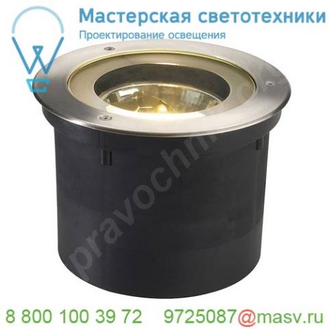 227090 slv adjust 190 round светильник встраиваемый ip67 с trafo для лампы qrb111 50вт макс. , сталь