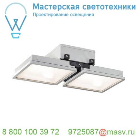 1002193 slv almino double светильник ip65 90вт c led 4000k, 11000лм, 50°, ugr<19, серебристый