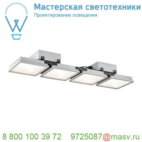 1002194 slv almino quad светильник ip65 180вт c led 4000k, 22000лм, 50°, ugr<19, серебристый ral7005