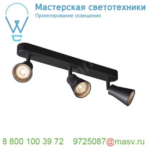 1000892 slv avo triple cw светильник накладной для 3-х ламп gu10 по 50вт макс. , черный