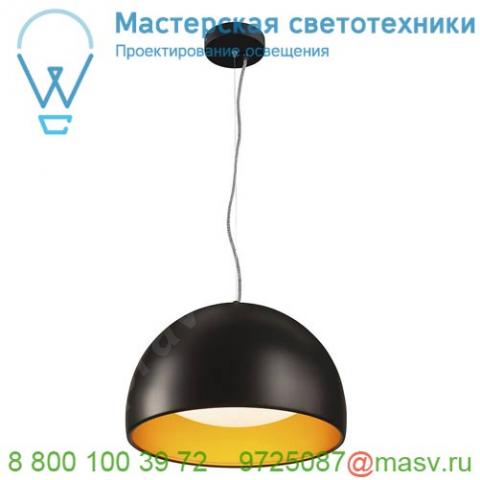 133887 slv bela 40 светильник подвесной 24вт с led 3000к, 1350лм, черный/ золотой
