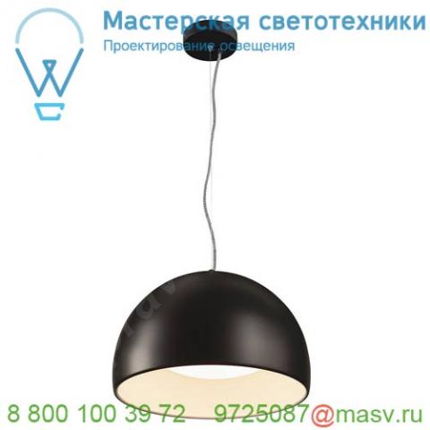 133886 slv bela 40 светильник подвесной 24вт с led 3000к, 1350лм, черный/ белый