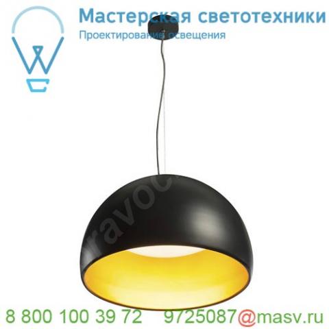 133897 slv bela 60 светильник подвесной 31вт с led 3000к, 1850лм, черный/ золотой