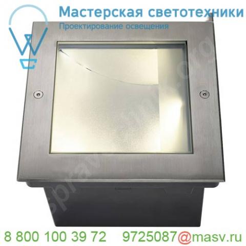229383 slv dasar® 255 square светильник встраиваемый ip67 34вт c led 3000к, 1620лм, сталь
