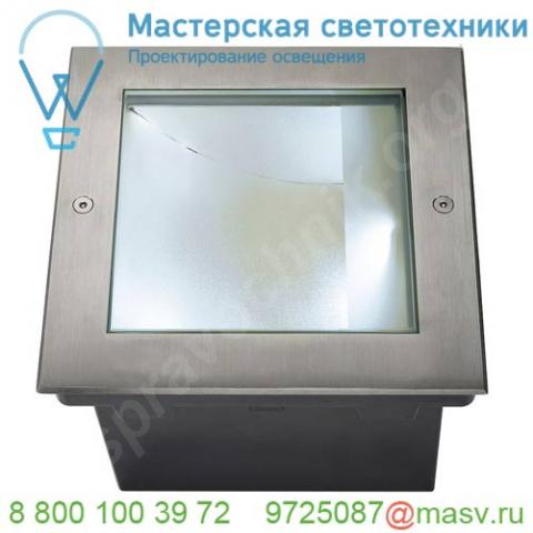 229381 slv dasar® 255 square светильник встраиваемый ip67 34вт c led 4000к, 1620лм, сталь
