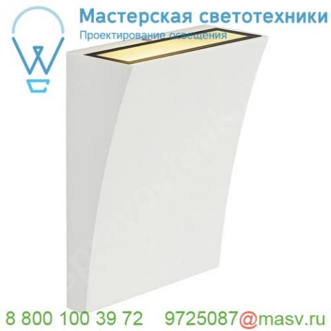 1000340 slv delwa wide светильник настенный ip44 10вт с led 3000k, 910лм, 100°, белый (ex 230791)