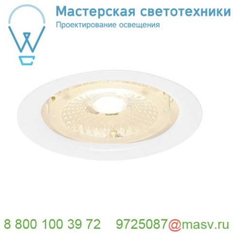 114061 slv f-light, ip 20/65 светильник встраиваемый огнестойкий 350mа с led 6,35вт, 3000к, 690лм