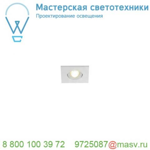 114401 slv new tria 40 square cs светильник встраиваемый ip44 4. 4вт с бп и led 3000к, 143лм, 30°