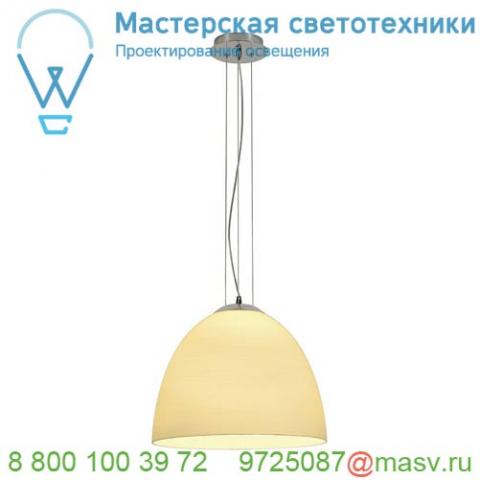133651 slv orion cone светильник подвесной для лампы e27 60вт макс. , хром/ белое стекло