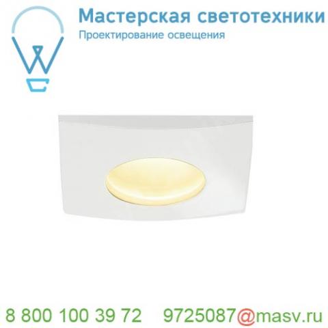 114471 slv out 65 square светильник встраиваемый ip65 12вт с led 3000к, 640лм, 38°, белый