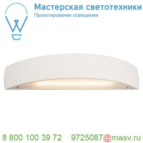 148062 slv plastra bow led светильник настенный 19вт с led 3000к, 2х 520лм, белый гипс
