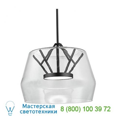 Kuzco lighting deco led pendant light pd61418-cl/bk, светильник