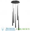 Modern forms pd-41803r-bk cascade etched glass round multi-light pendant, светильник