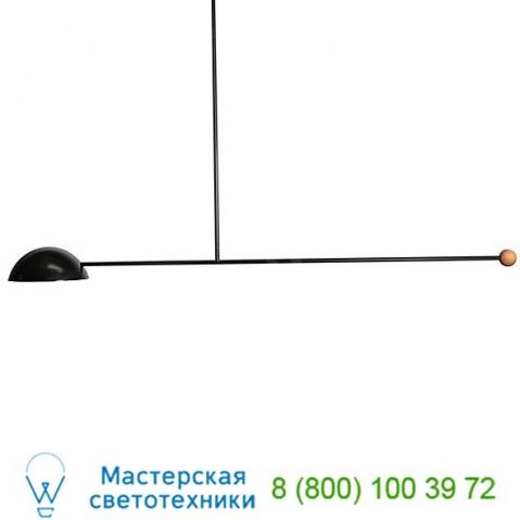 Astro dome pendant light andrew neyer adl-01-blk-12-inch-stem, светильник