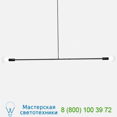 Bbl-blk-6-inch-stem andrew neyer big barbell pendant light, светильник