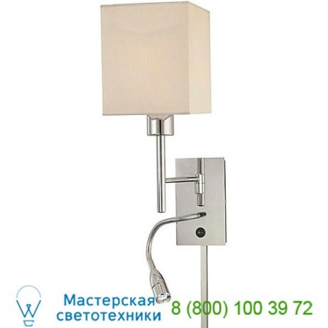 George kovacs p477-077 p477 swing arm wall lamp w led reading light, бра