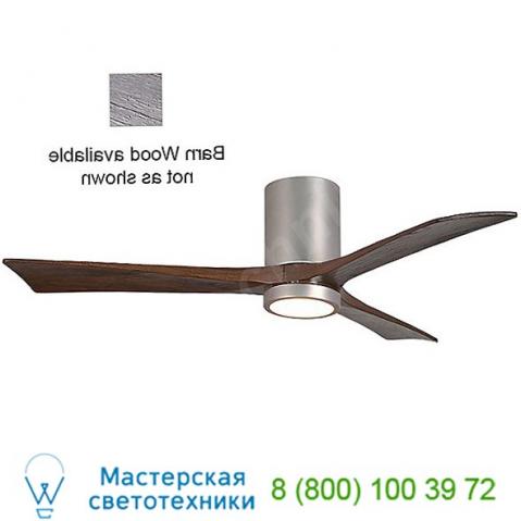 Atlas fan company irene hug 3 blade led clng fan (barn/chrome/52) - open box , светильник