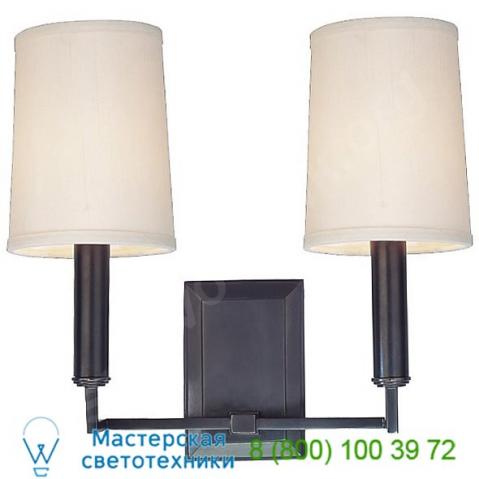 Clinton 2 light wall sconce 812-ob hudson valley lighting, настенный светильник бра