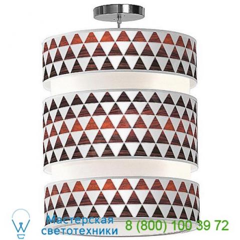 Jd_triangle1_mahogany_lena16 jefdesigns triangle 1 triple tiered pendant light, светильник