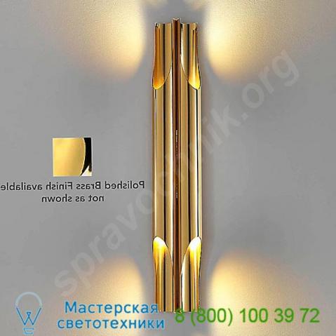 Liberty led wall sconce (polished brass) - open box return ob-lib_ab ricca design, опенбокс