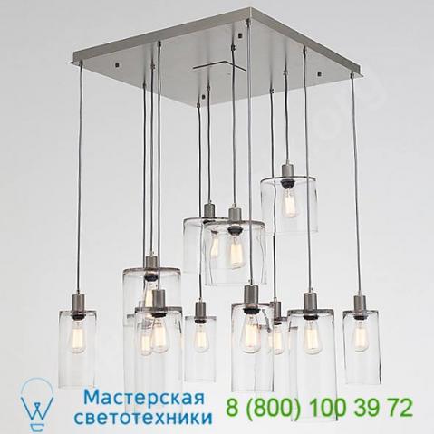 Apothecary square chandelier chb0041-09-fb-c-c01-e2 hammerton studio, светильник
