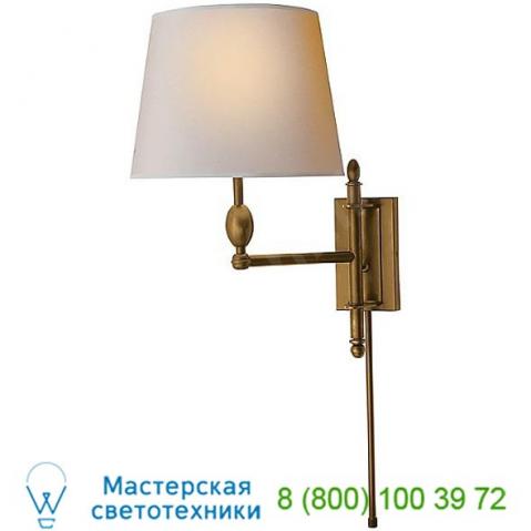 Paulo pivoting wall sconce visual comfort tob 2202bz-np, встраиваемый в стену светильник