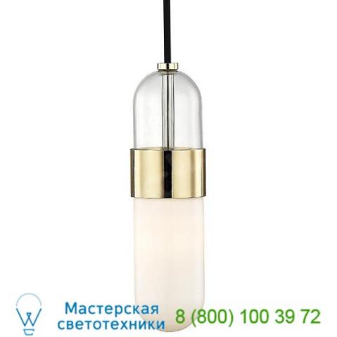 Emilia mini pendant light h126701-pb mitzi - hudson valley lighting, светильник