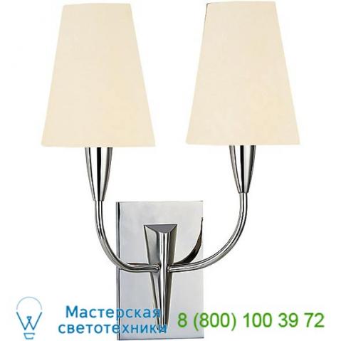 Hudson valley lighting 2412-pc-ws berkley two light wall sconce, настенный светильник бра