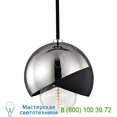 Mitzi - hudson valley lighting h168701-agb/bk emma pendant light, светильник