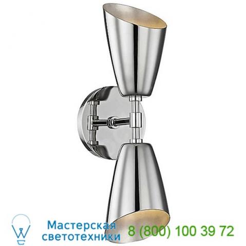 Kai 2-light wall sconce h115102-agb mitzi - hudson valley lighting, настенный светильник бра