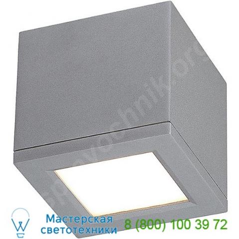 Rubix 5in indoor / outdoor flush mount ceiling light wac lighting fm-w2505-bk, уличный потолочный