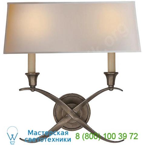 Chd 1191an-np cross bouillotte wide wall sconce visual comfort, настенный светильник