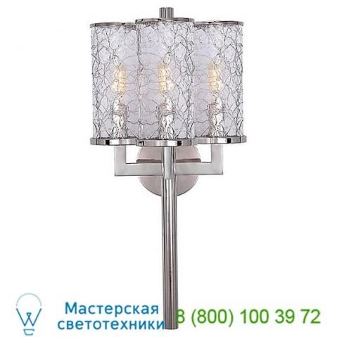 Liaison triple wall sconce kw 2202ab-crg visual comfort, настенный светильник бра