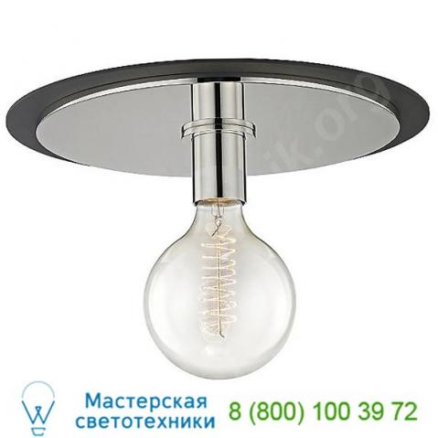 H137501s-agb/bk mitzi - hudson valley lighting milo flush mount ceiling light, светильник